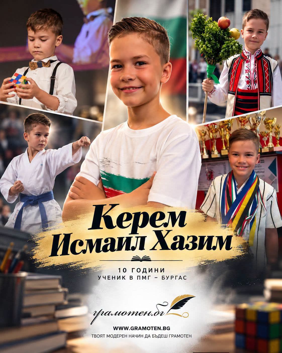 Гордост за България: 10-годишният Керем Хазим с нов триумф по ментална аритметика